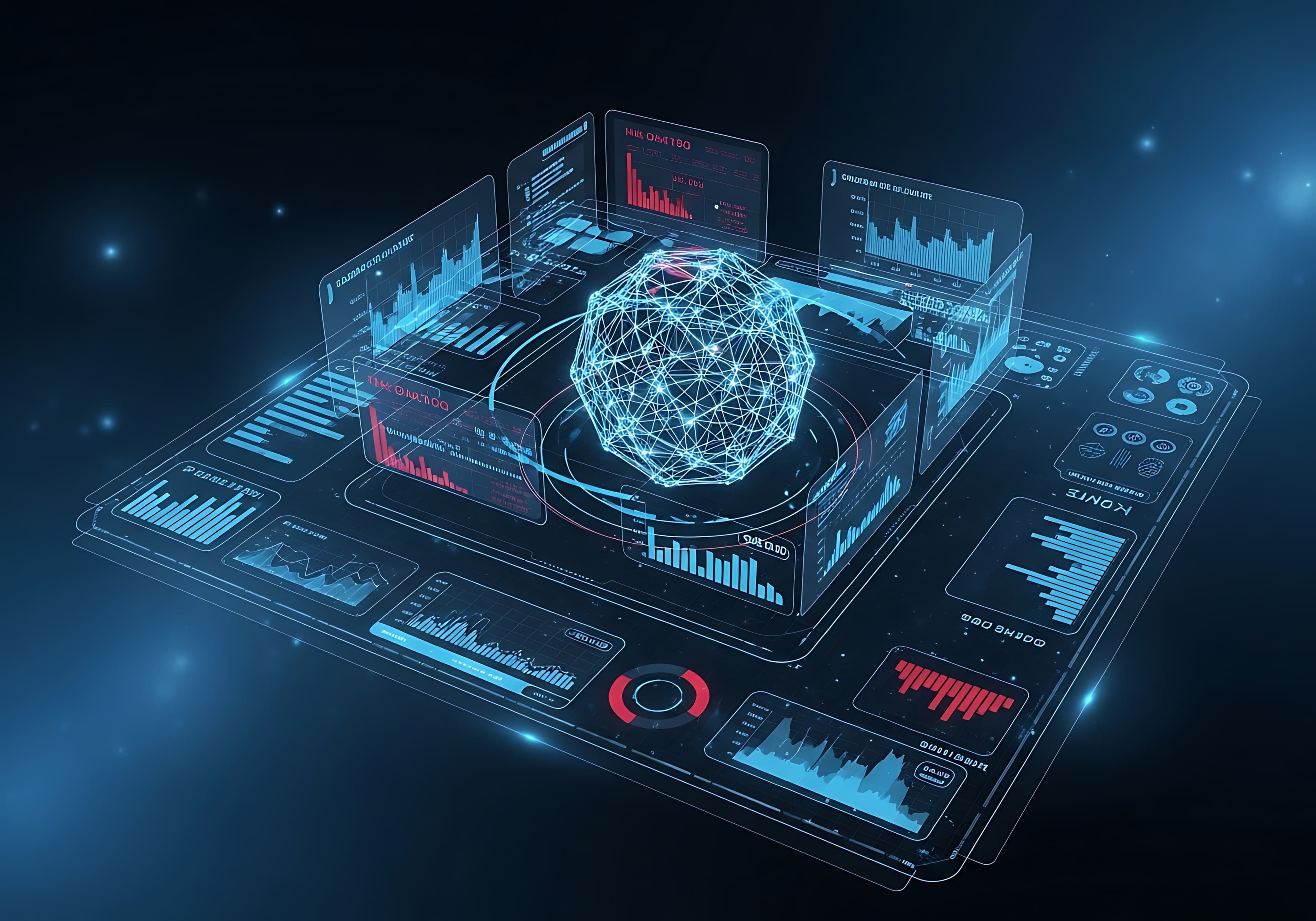 Holographic world dashboard background